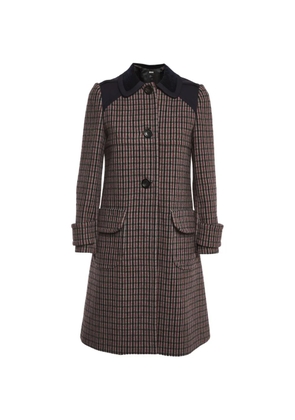 Miu Miu Pre-Owned check single-breasted coat - Grey