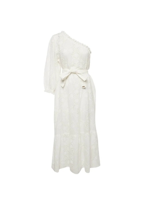 Melissa Odabash broderie anglaise one-shoulder midi dress - White