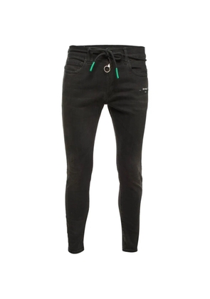 Off-White Pre-Owned logo-detail pocket jeans - Black