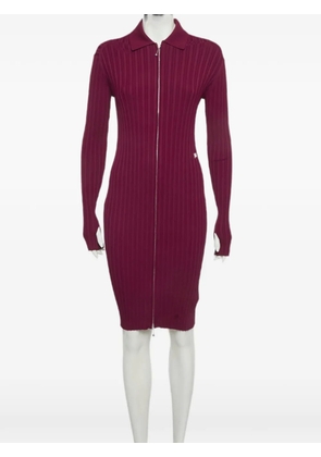 Burberry Pre-Owned ribbed knit mini dress - Red