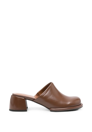 ADRIANNA FERETTI block-heel leather mules - Brown