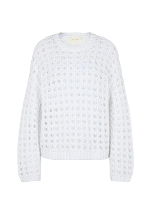 Juvia Mirja open-knit sweatshirt - White