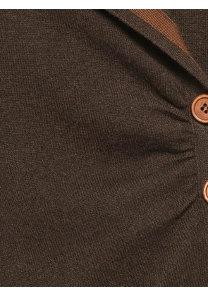 Brunello Cucinelli asymmetric cashmere cardigan - Brown