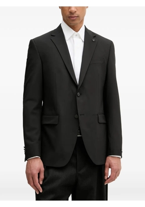 Karl Lagerfeld logo-plaque single-breasted blazer - Black