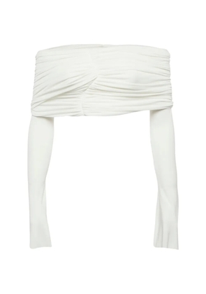 424 draped off-shoulder top - Neutrals