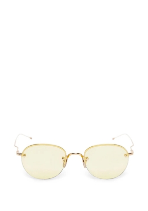 Thom Browne semi-rimless oval-frame sunglasses - Gold