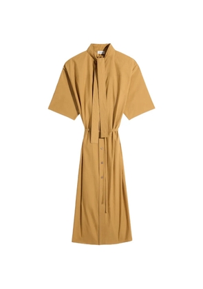 LEMAIRE short-sleeve belted midi dress - Neutrals