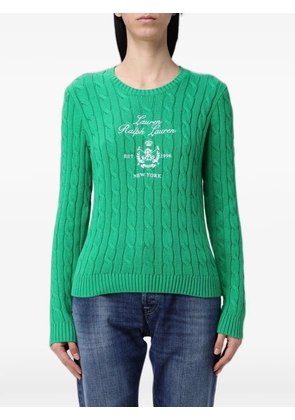 Lauren Ralph Lauren logo-embroidered cable-knit sweater - Green