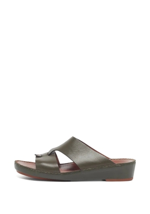 Loro Piana Pre-Owned New Buckle slide sandals - Green