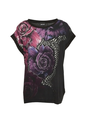 Roberto Cavalli Vintage 2017 floral-print T-shirt - Black