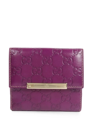 Gucci Pre-Owned Guccissima fold wallet - Purple