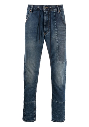 Diesel faded-effect mid-rise jeans - Blue