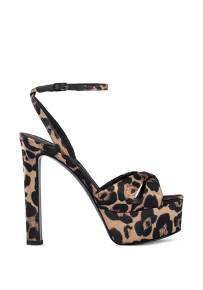 Le Silla Odette leopard-print sandals - Neutrals