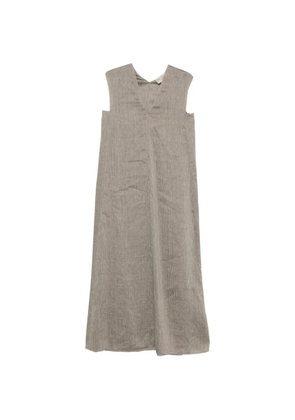 Cortana Aria striped V-neck maxi dress - Grey
