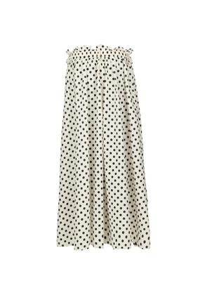 Hannes Roether polka-dot maxi skirt - White
