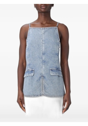 Emporio Armani open-back denim top - Blue
