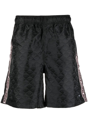 Diesel jacquard-logo motif running shorts - Black