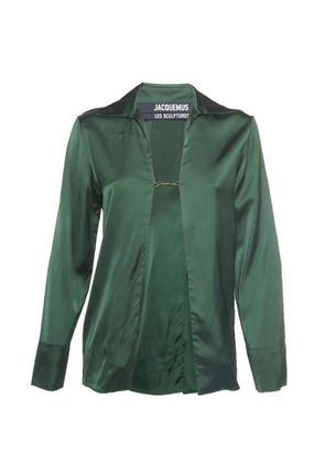 Jacquemus Pre-Owned charm-link draped shirt - Green