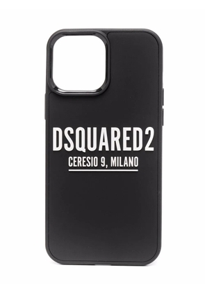 DSQUARED2 logo-print iPhone 13 pro-max case - Black