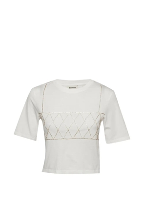 SANDRO crystal-embellished T-shirt - White