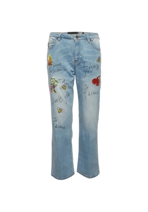 Love Moschino appliqué print jeans - Blue