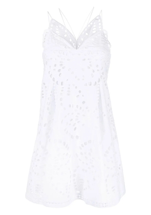 Alberta Ferretti Broderie Anglaise mini dress - White