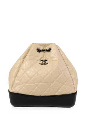 CHANEL Pre-Owned Gabrielle diamond-quilted backpack - Neutrals