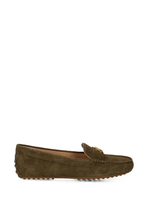 Lauren Ralph Lauren logo-plaque suede loafers - Green