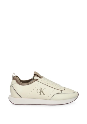 Calvin Klein logo-print panelled sneakers - Neutrals