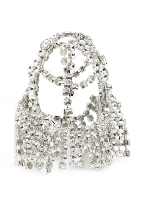 Patrizia Pepe crystal-embellished fringed head accessory - Silver