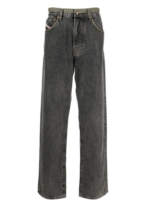 Diesel mid-rise straight-leg jeans - Black