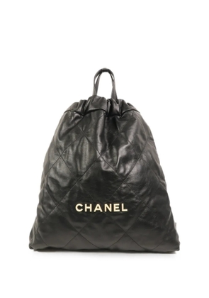 CHANEL Pre-Owned Chanel 22 diamond-quilted backpack - Black