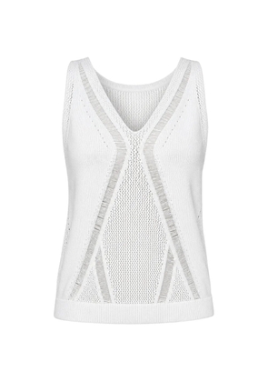 BOSS pointelle-knit sweater - White