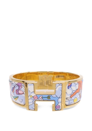 Hermès Pre-Owned Dans les Nuages clic-clac H enamel bracelet - Gold