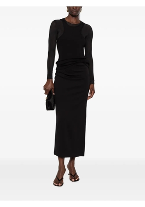 WARDROBE.NYC side-slit midi skirt - Black