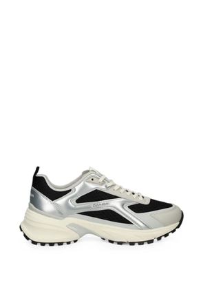 Calvin Klein metallic-effect panelled sneakers - Black