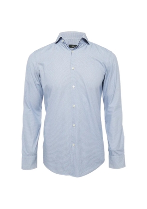 BOSS GREEN HUGO BOSS geometric-print slim-fit shirt - Blue