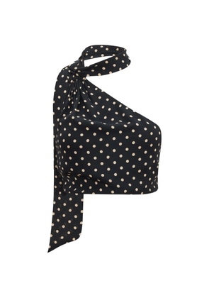 OCCLEUS Polka halter-neck top - Black
