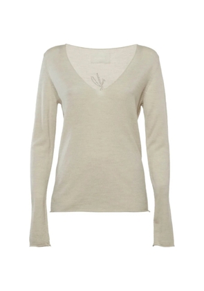 Zadig&Voltaire rhinestone-embellished long-sleeve top - Neutrals