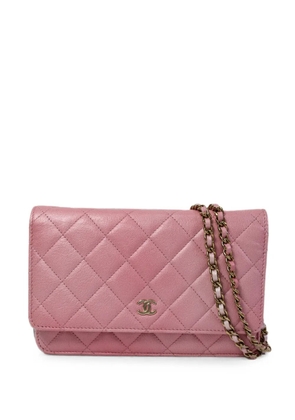 CHANEL Pre-Owned diamond-quilting interlocking CC shoulder bag - Pink