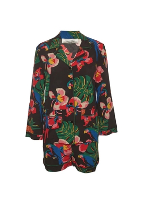 Valentino Garavani Pre-Owned tropical-print shorts set - Black