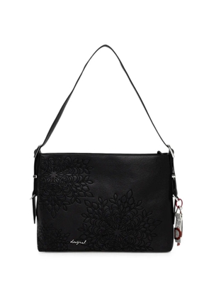 Desigual floral-embroidered crossbody bag - Black