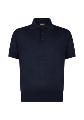 DSQUARED2 D2-upside-down polo - Blue