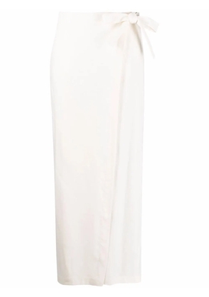 Alberta Ferretti high-waisted wrap skirt - White