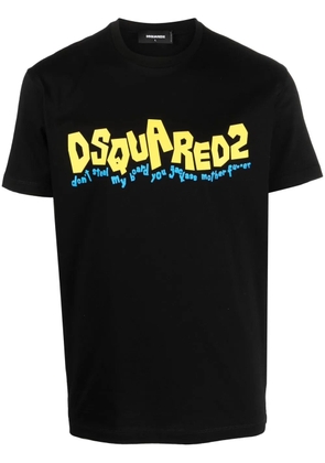 DSQUARED2 logo print crew-neck T-shirt - Black