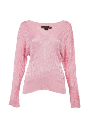 Ralph Lauren Vintage cable-knit V-neck sweater - Pink