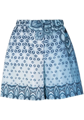Alberta Ferretti tonal-design shorts - Blue