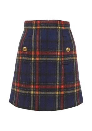 Miu Miu Pre-Owned plaid mini skirt - Blue