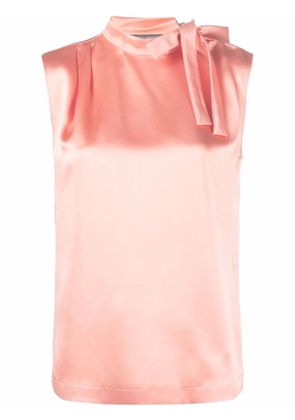 Alberta Ferretti bow-detail satin blouse - Pink