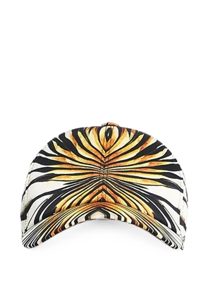 Roberto Cavalli Ray of Gold print baseball cap - White